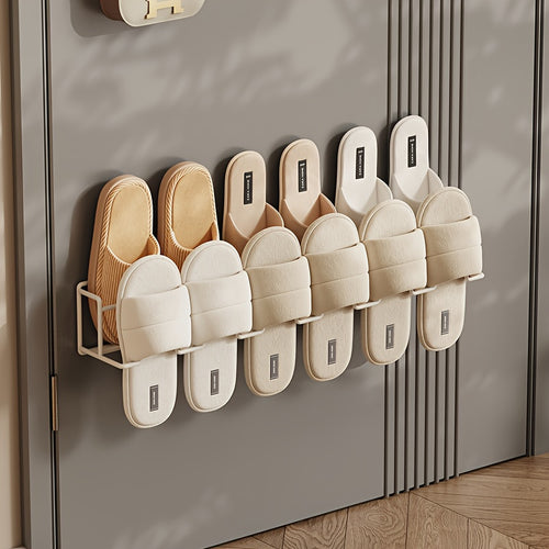 No-Drill Wall Mounted Foldable Shoe Rack