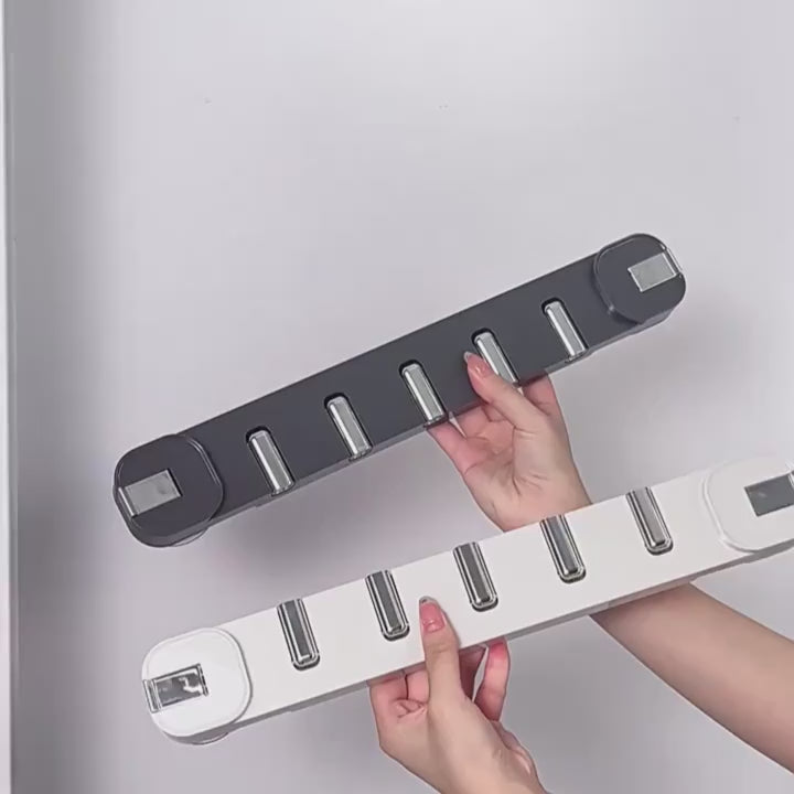 Hidden Hook Suction Cup Rack, Foldable Traceless Wall Mount Storage Box, No Drilling Easy Install Home Organizer